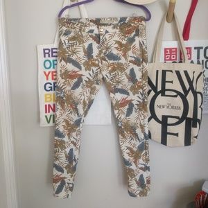 Floral jeans